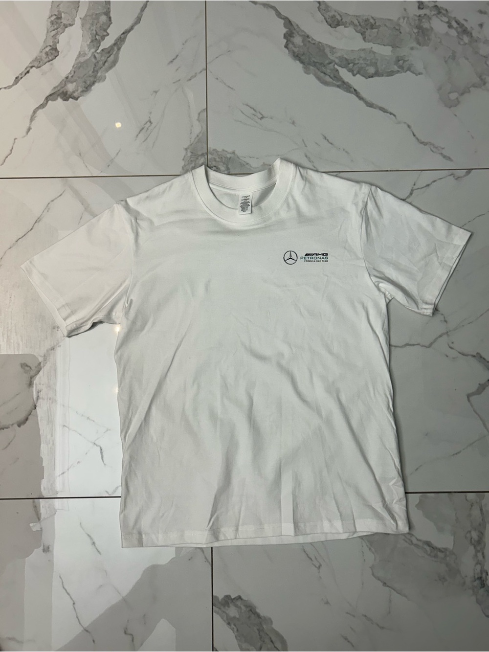 Mercedes-Benz White Logo Crew Neck Short Sleeve Tee